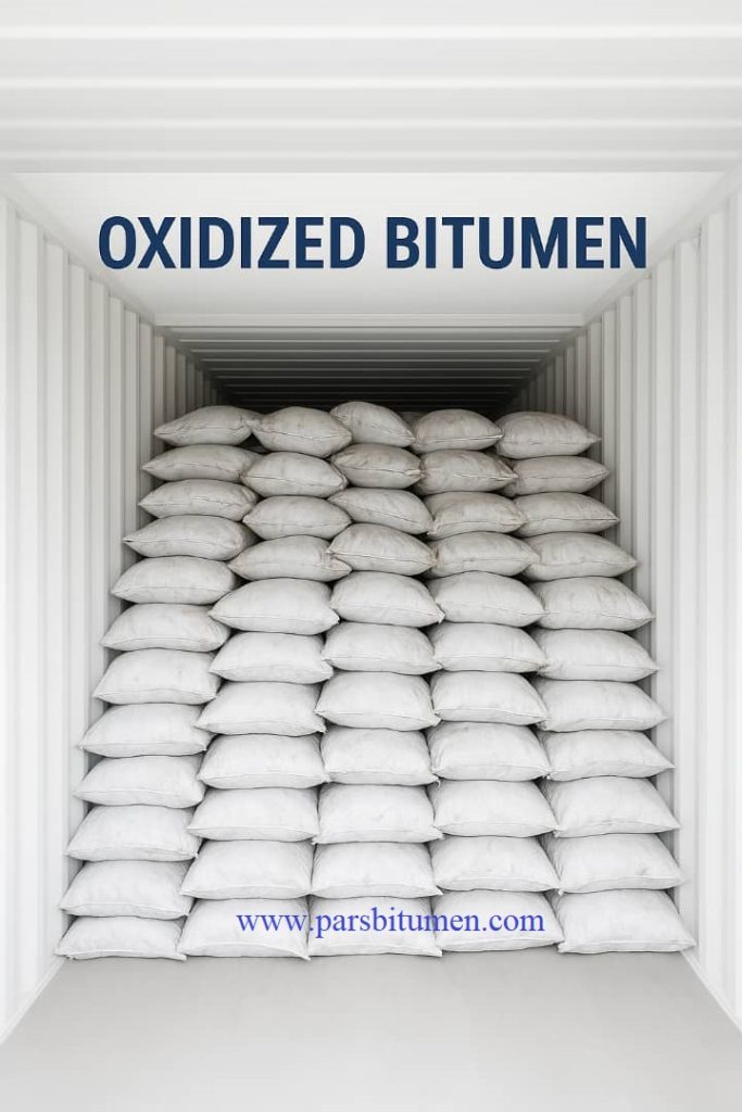 oxidized Bitumen polybag loading in container