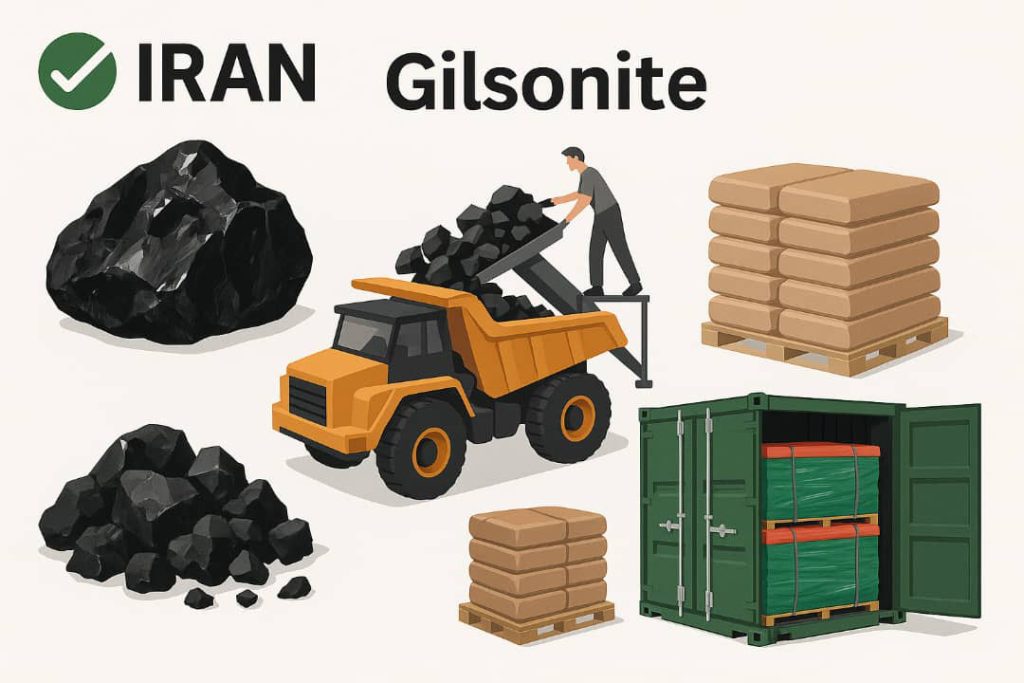 Gilsonite packing and loading Gilsonite packing and loading